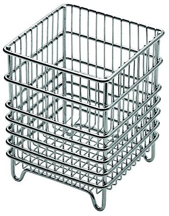 Weis Besteckkorb, Edelstahl, Silber, 12 x 12 x 15 cm