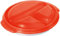 Rotho Micro Clever Teller mit 3 Unterteilungen und Deckel geeignet für die Mikrowelle, Kunststoff (PP) BPA-frei, Weiss/Papaya, 0,75l (25,5 x 23,5 x 5,0 cm)