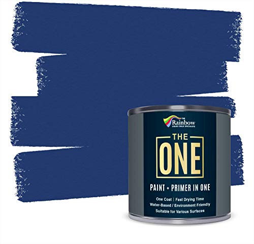 THE ONE All-In-One Paint & Primer - Blue Satin, 2.5 L | Multi-Surface 1 Coat Formula | Easy Indoor & Outdoor Decorating for Home & Garden Walls, Floors & Furniture | Durable, Water-Based & Low VOC