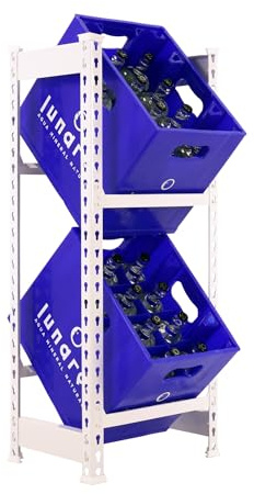 Simonrack Drinks Crate Rack, 4 Boxes, Bottle Rack, Drink Crate Holder, Crate Rack, Antracite - Simonbottle