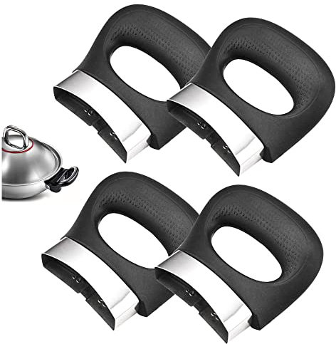 Hezhou 4 Pz Pentola Maniglia Bakelite Impugnatura Doppio Foro Accessori Utensile da Cucina Anti Scalding Manico della Pentola a Pressione Manico di Supporto Laterale della Pentola a Pressione