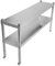 Edelstahl Aufsatzbord, Double Küchen Arbeitstisch Gastro-Aufsatzboard Küchenregal Restaurant Gastro Ausstattung Regal Edelstahltisch Gastronomie Aufsatzbord Regal 120 x 30 x 60cm