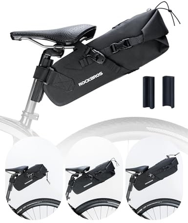 ROCKBROS Satteltasche Bikepacking 3L Fahrradtasche 100% Wasserdicht Tasche für Outdoor Radsport Mountainbikes, Rennräder, Gravelbikes, E-Bikes