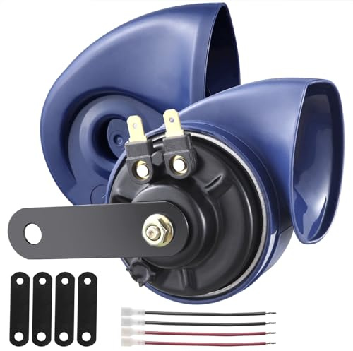 Rupse Hupe Autohupe Laut 120dB Horn Signalhorn für 12v Pkw Lkw Wohnmobile Motorräder Schiffe E-Bikes,2 Stück