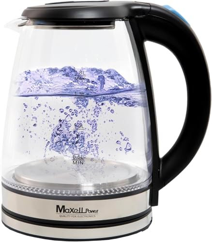 HERVIDOR DE AGUA ELECTRICO 1,8L VIDRIO CRISTAL 1500W DE POTENCIA HERVIDORA CRISTAL (HERVIDORA VIDRIO 1,8L)