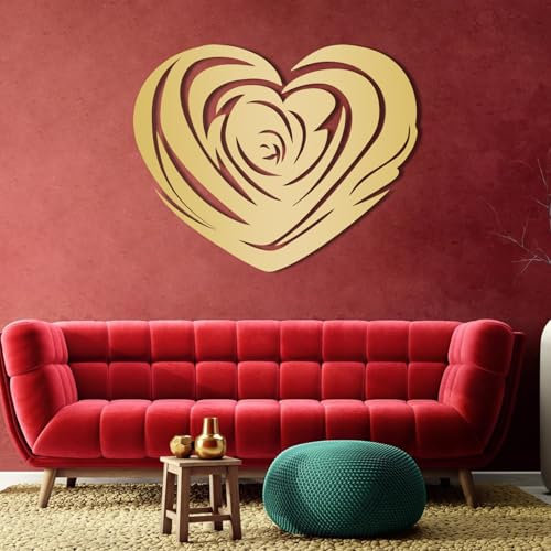 Decorazione da Parete a Forma di Cuore in Metallo, Scultura a Forma di Rosa, Infinito, Arte, Cuori di San Valentino da Appendere per casa, Giardino, Hotel, Ufficio