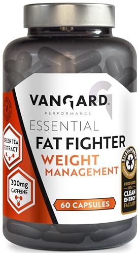 Vangard Performance Essential Fat Fighter Capsules - Thermogenic Support Blend with Capsicum, Green Tea EGCG, Caffeine & Vitamins B6 & B12 - Energy & Metabolism Support, 30 Servings (60 Capsules)