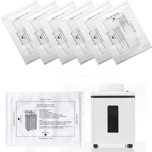 Fogli lubrificanti per distruggidocumenti | Olio trituratore carta | Comodo senza mani sporche per casa e ufficio, confezione da 6