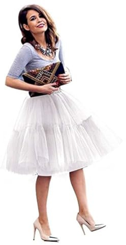 FOLOBE Donna Balletto per Adulti Tutu stratificata Organza Lace Minigonna Principessa Petticoat per Prom Partito Verde Menta