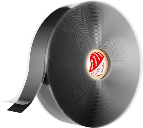 POPPSTAR selbstverschweißendes Silikonband, 11m x 25mm, Isolierband und Dichtungsband (Wasser, Luft), schwarz, 1 Rolle
