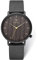 Kerbholz Holzuhr – Tilda Vegan analoge Damenuhr, Quarz Uhr mit Kalenderanzeige, Holzzifferblatt, veganes Uhrenarmband, wasserdicht, Ø 38mm (Darkwood Black)