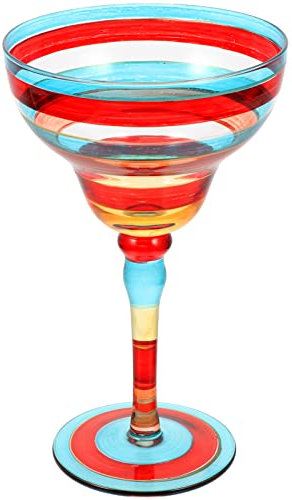 jojofuny Copa De Vino Decoración De Cristal De Margarita Copas De Martini Copas De Coctel Vaso Margarita Pintado Copa De Margarita Copas De Vino Pintadas Whisky Vidrio Copa Triangular