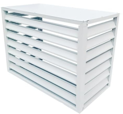 Air Conditioner Privacy Fence Aluminum Alloy Outdoor Unit Air Conditioner Cover Trash Can Decorative Slat Fence Freestanding Louver Grid Used for Outdoor Protection Of Air Conditioners or Trash Cans (