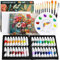 DazSpirit Set Pintura Acrilica,36 Tubos de Pinturas Acrilicas 12ml para Lienzos Madera Y Manualidades,con 10 Pinceles, Raspador Y Paleta, Pintura Acrílica Para Adultos, Niños,Artistas Principiantes