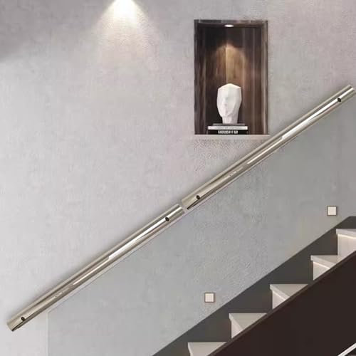 Edelstahl-Handläufe für Treppen, moderne Treppen, Geländer, Handlauf, Geländer, Handlauf für drinnen und draußen, Heimdekoration, Sicherheits-Haltegriff, Wandstütze, 1 m, 2 m, 3 m, 4 m ( Size : 420cm