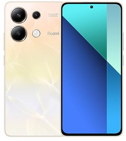 Xiaomi Redmi Note 13 8GB + 512GB Global Edition Smartphone 6.67 Inch AMOLED Screen 120Hz Three Camera Snapdragon 685 108MP 5000mAh Battery 33W Quick Charge Gold