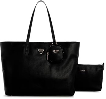 Borsa Guess shopper Power play large tech tote con pochette black BS25GU54 BG900624 grande