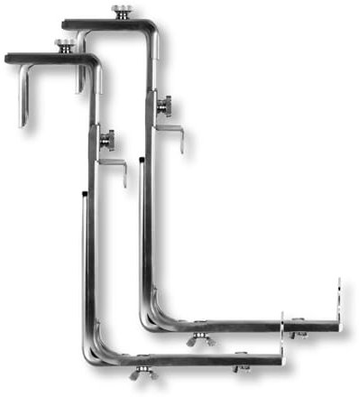protanic Universal-Balkonkastenhalter aus Edelstahl, 2er-Set, Blumenkastenhalterung, Halterung