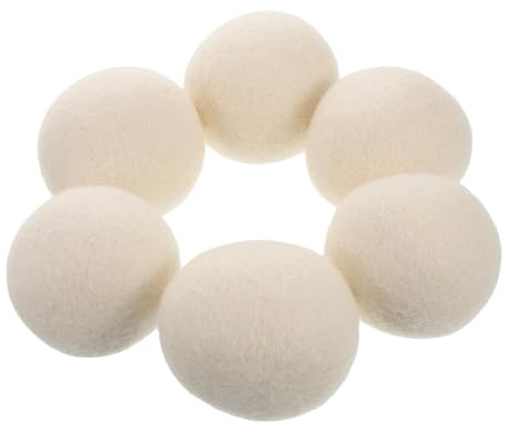 COLLBATH 6pezzi Palline di Lana per Asciugatrice Palline Antistatiche per Bucato Riducono Pieghe e Tempi di Asciugatura Riutilizzabili per Uso Domestico