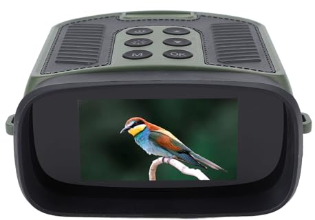 48MP Kikare, 4K Nattsvision Kikare med 3 Tum Ips Skärm, 8x Digital Zoom, Långsiktiga Infraröda Skyddsglasögon för Fågelskådning, Camping, Vandring, Inkluderar Bärbar Väska och