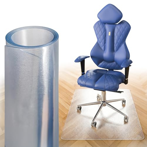 Björn&Schiller Bodenschutzmatte 60 x 90 cm Kratzschutz Schreibtischunterlage, Transparent, rutschfeste Bürostuhlunterlage, Bodenmatte, Stuhlunterlage, Stärke: 1,5 mm