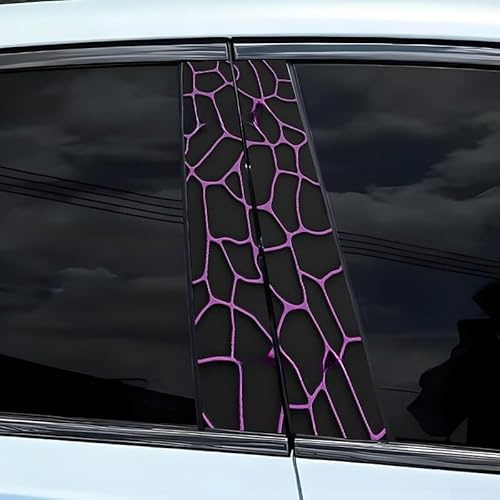 Adhesivo PET para coche B pilar con diseño geométrico para panal de abeja para protección contra la intemperie impermeable y resistente al sol adecuado para varios vehículos (01)