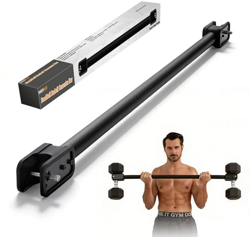 Dumbbell Barbell Converter Bar, Adjustable Dumbbell Bar for Home Gym