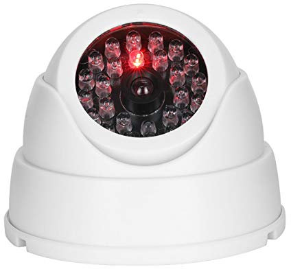 Telecamera di sorveglianza simulata Simulazione di plastica ABS Telecamera di videosorveglianza Telecamera falsa anti-ladro con indicatore luminoso a LED Facile installare e utilizzare