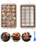 IVEOPPE Brownie Backform mit Trennwänden Backblech Brownieform - 31 x 20 x 3,7 cm Brownie-Backform, Antihaftbeschichtete, für Backen von Kuchenkeksen