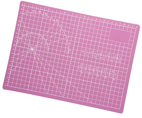 BE-TOOL Tappetino da taglio formato A4, in PVC, autorigenerante, per cucito, trapuntatura, artigianato (rosa)
