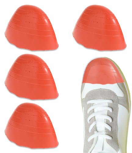 WLLHYF Schuhfüller-Einsätze für lose Schuhe 2 Paar Zehenfüller-Einsätze Zehenkissen-Einsätze Schuhe zu groß Einlegesohlen verstellbare Schuhpolster Schuhgrößenreduzierer für Damen und Herren (Orange)