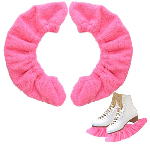 CUNTAUK Protège-lame de patin à glace, protecteur de lame de patin à glace, pour patins de hockey, patins artistiques et patins à glace (rose, taille L)