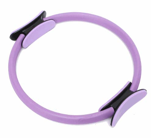 Yelschwa Pilates Ring Magic Exercise Circle Dual Grip Yoga Pilates Ring Resistance Circle Pelvic Floor Muscle Training Full Body Toning Sculpting Inner/Outer Thighs Weight Loss (Purple)