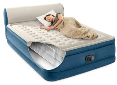 wow airbed Silky Bed Cama Hinchable Doble 229x152x79 cm – Autoinflable con Bomba Eléctrica Integrada, Comodidad Ergonómica, Cabecero Alto y Bolsa de Transporte – Visto en TV