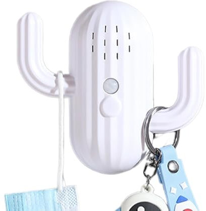 Wireless Motion Activated Alarm | Indoor Motion Sensor Voice Player with 3 Volume Levels | Cactus Hooks Home Safety Reminder, Adjustable Voice Recorder for Security