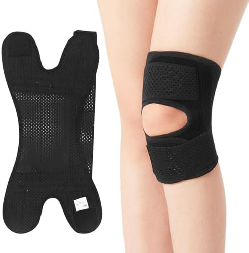 Kniebandage Männer Damen,Knee Support mit Stabilisatoren & klettverschluss für Meniskus Arthrose, Verstellbare Patella Kniestütze Kniebandage,mit Seitenstabilisatoren für Meniskus Riss Knieschmerzen
