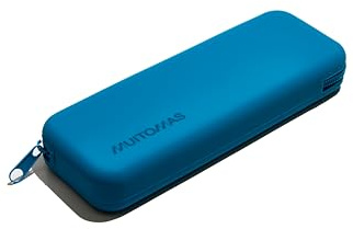 Muitomas, Astuccio in Silicone Soft Touch, Morbido Portapenne con Chiusura a Zip, Dimensioni Compatte 19 x7,5 cm, Colore Blu Ottanio