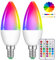 2 Stück 5W Dimmbare Mehrfarbige LED Kerzenbirne E14 C35, Farbwechselbirne Mit Fernbedienung, RGB+Warmweiß Zeitschaltuhr Edison Schraublampe, Geeignet Für Alltagsbeleuchtung Und Stimmungsbeleuchtung