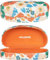 molshine Hartschalen-Sonnenbrillenetui,großes Hardcase Brillenetui mit Mikrofasertuch wird Damen und Herren für Sportbrillen und Sonnenbrillen geeignet (Orange)