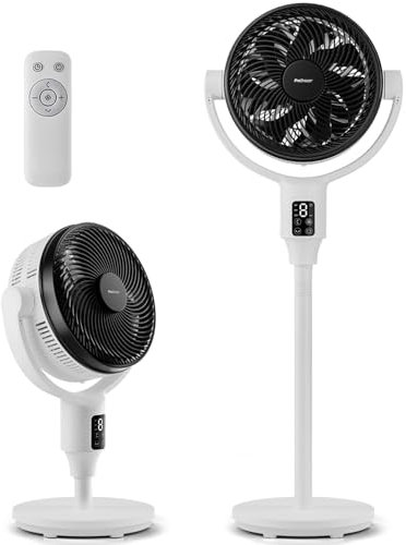 Pro Breeze Ventilateur AirFlo XL sur pied - 20% plus puissant - 111 cm Silencieux avec Écran LED & Télécommande – 2 Modes de Refroidissement – Oscillation Horizontale & Verticale