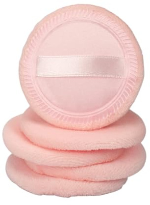 VICASKY Esponja de Polvo Facial de Algodón para Aplicación de Maquillaje y Textura Uniforme