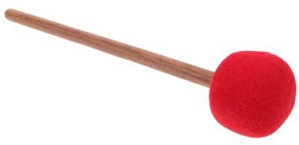 LOLIPPYY Mazo para Meditación Budista Diseño Ergonómico de Madera Artesanal y Terapia de Sonido Profesional para Cuenco Sonoro Fieltro