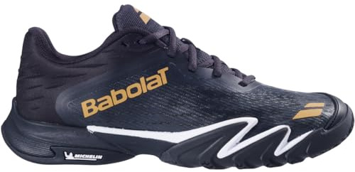 Babolat Men’s Premura 3 Padel Shoes, Black/Gold (Men's US Size 12)
