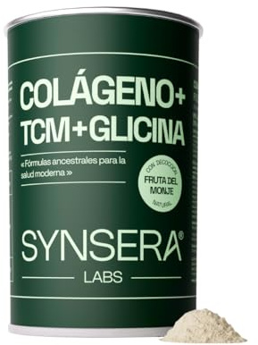 SYNSERA – Colágeno Hidrolizado en Polvo con TCM (MCT) y Glicina – Deep Collagen Bebible – Sabor Mocca – Articulaciones, Piel y Energía – Endulzado con Fruta del Monje – Sin Azúcar – 400 g