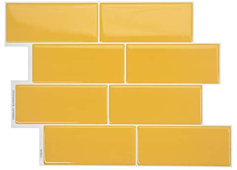 Smart Tiles - Selbstklebende Wandfliesen - Metro 4 Bögen à 29,36 cm x 21,29 cm - für Küche und Bad - 3D-Aufkleber zum Aufkleben