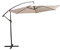 Alfresia 3 Metre Hanging Cantilever Parasol - 3M Garden Hanging Umbrella for Outdoor Patio, Water Resistant, UV Protected, Hand Crank Mechanism, Air Vent, Flexible Sun Shade, Grey