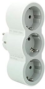 Kontaktadapter 3 x Shuko vit ny Legrand typ F barnhatt 2P+E CE