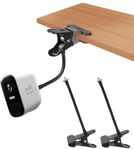 OkeMeeo 2 Stück Verstellbare Klemme Kamera Halterung für eufyCam 2C/2C Pro/3C/3/S220 Solo/SoloCam C210/S3 Pro/Indoor Cam E220 (Schwarz)