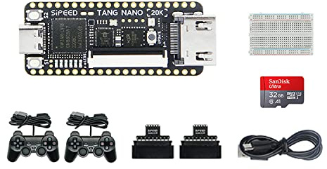 Sipeed Tang Nano 20K GW2AR-18 FPGA RISCV Linux enkortsdator, öppen source-retrospelkonsol, integrerad 64 Mbbit SDRAM-BL616-debugger, stöder flera visningsutgångar, NES-emulator