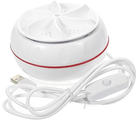 Housoutil Portable Mini Turbo Washer Forward and Reverse Rotation Automatic Power Off Stable Suction Cup Lightweight for Travel